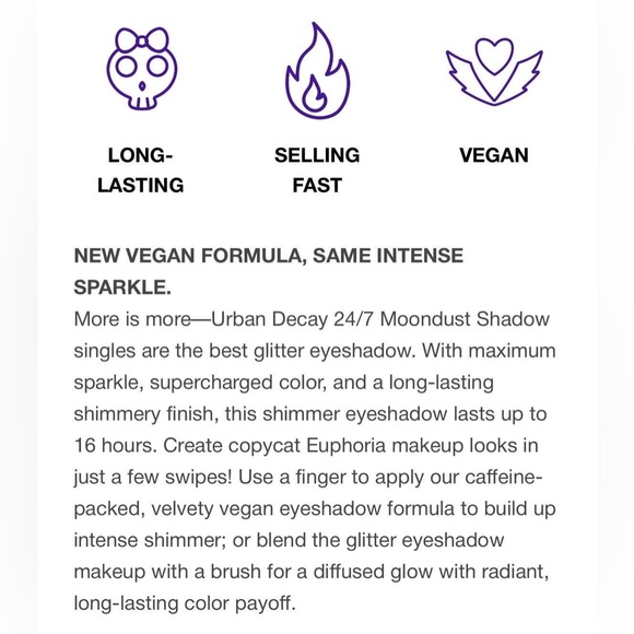 BNIB Urban Decay Moondust Eyeshadow • Lithium - Picture 13 of 13